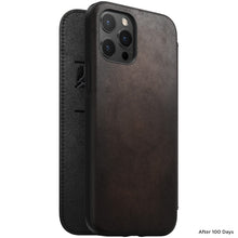 Load image into Gallery viewer, Nomad Rugged Leather Folio Case w/ Magsafe For iPhone 12 Pro Max - Brown - Mac Addict