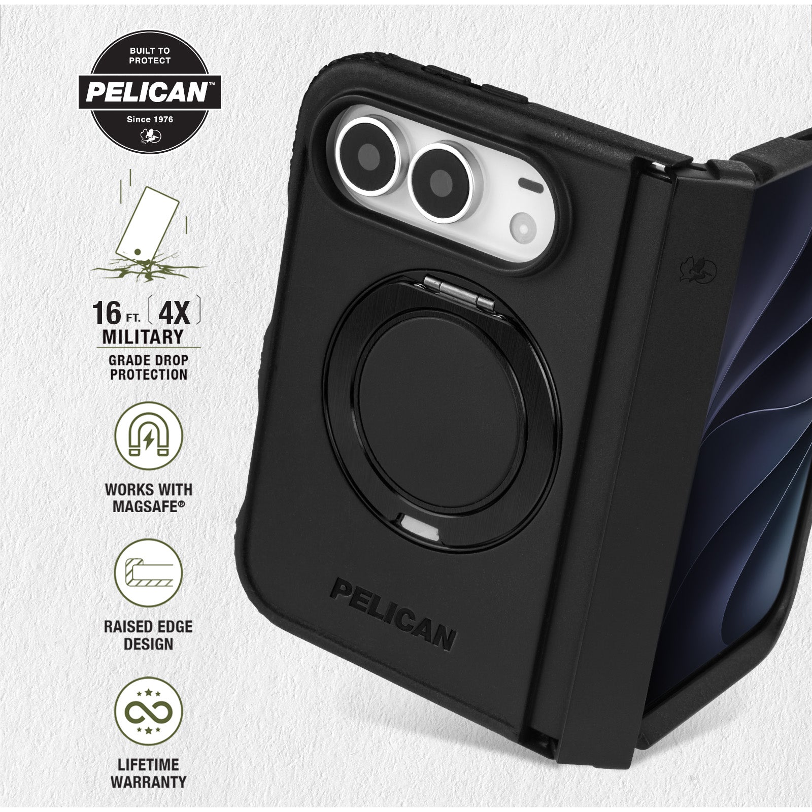 Pelican Protector MagSafe Case for iPhone Duo - Black