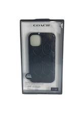 Load image into Gallery viewer, Coach Protective Leather Case iPhone 13 Mini Black