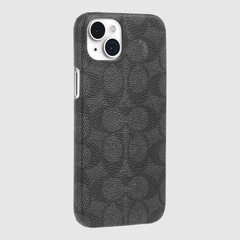 Coach Slim Case Signature for iPhone 15 / 14 / 13 Charcoal with FREE SCREEN GUARD