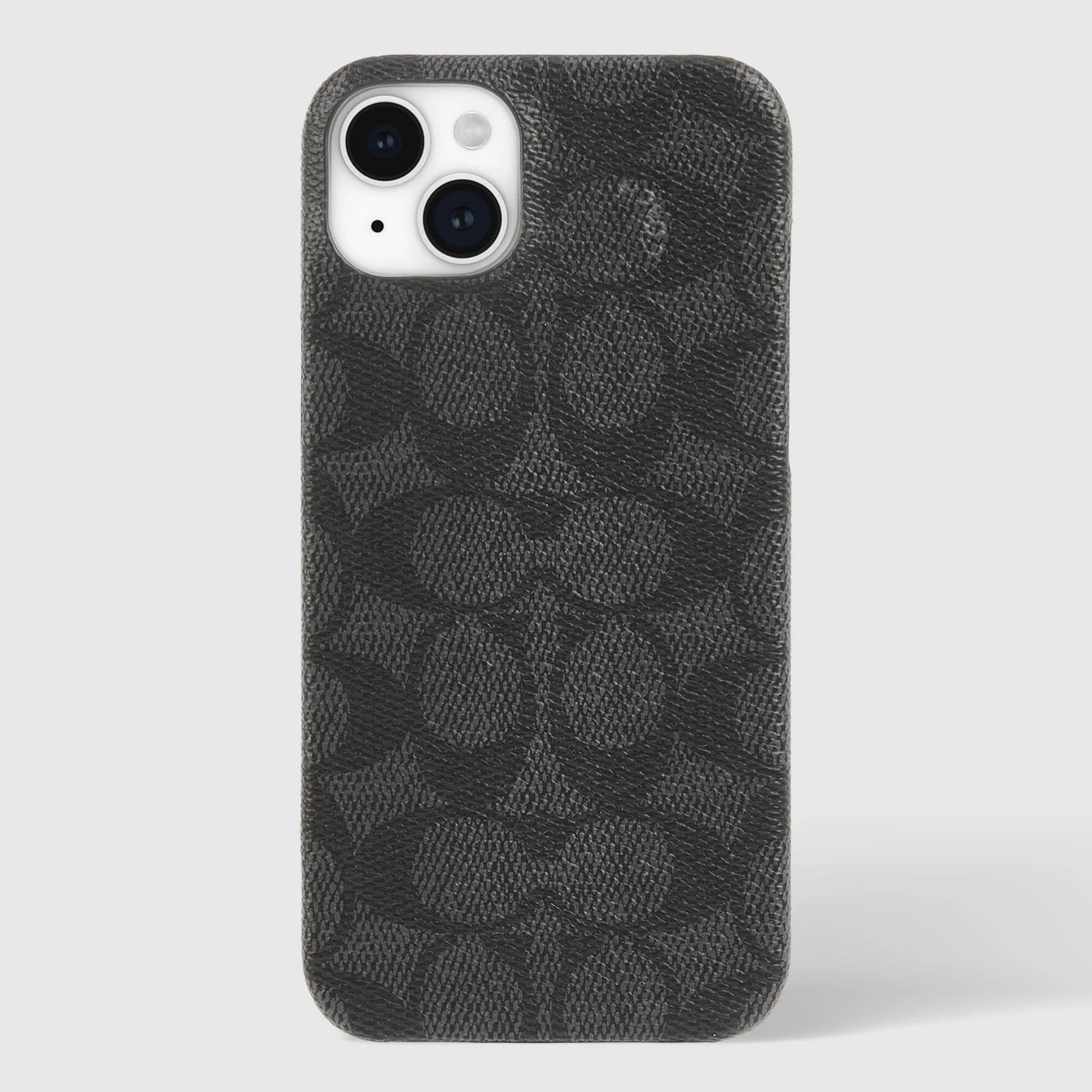 Coach Slim Case Signature for iPhone 15 / 14 / 13 Charcoal with FREE SCREEN GUARD