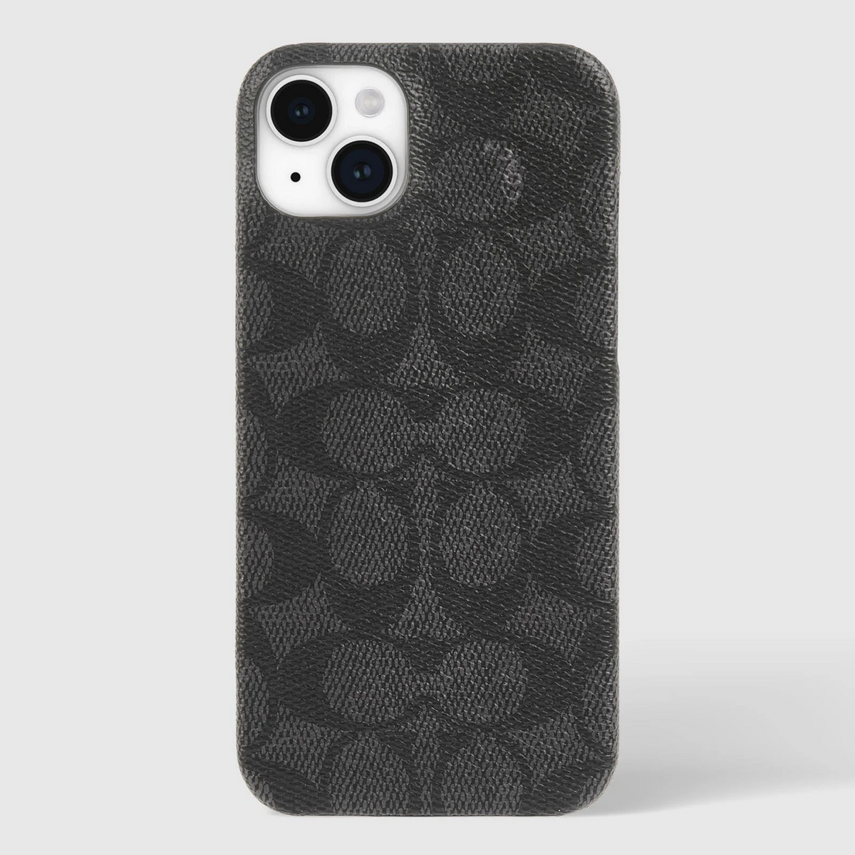 Coach Slim Case Signature for iPhone 15 / 14 / 13 Charcoal with FREE SCREEN GUARD
