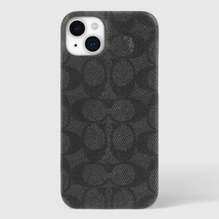 Coach Slim Case Signature for iPhone 15 / 14 / 13 Charcoal with FREE SCREEN GUARD