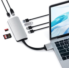 Load image into Gallery viewer, Satechi USB-C Dual Multimedia Adapter (Silver)