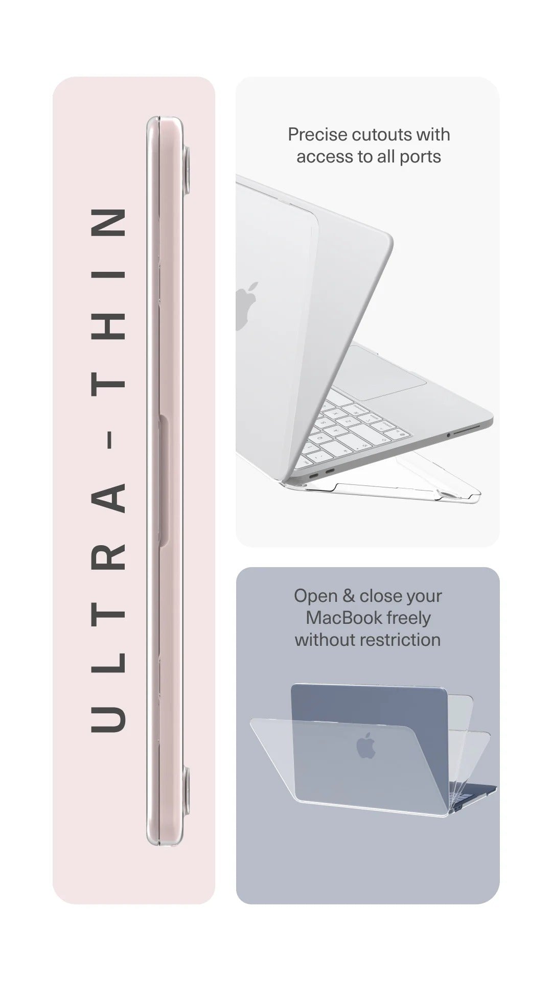 Cygnett AeroShield Slim Protective Clear Case For MacBook Neo