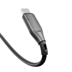 Cygnett Armoured Braided Cable 1M USB-C to USB-A USB 2.0 - Black