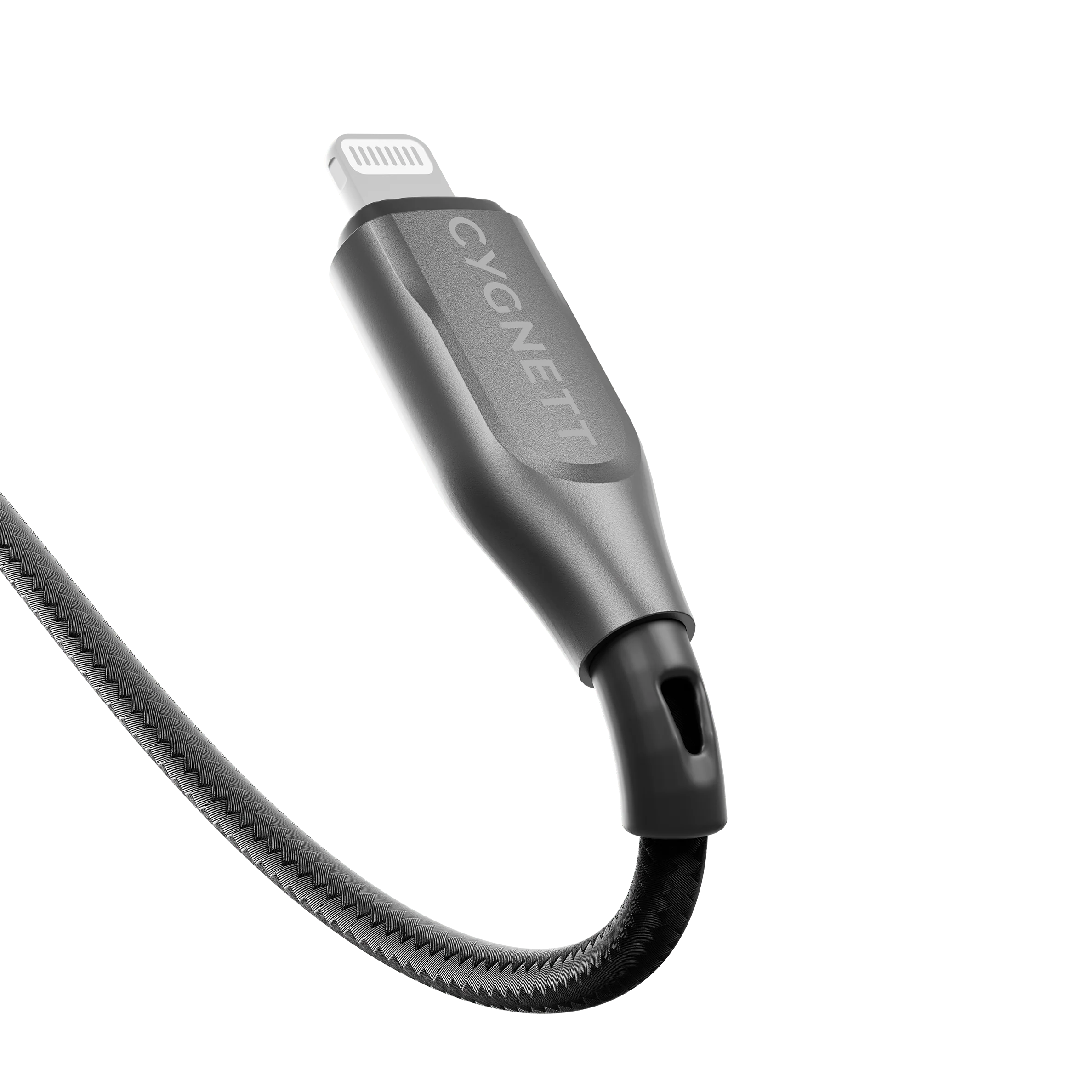 Cygnett Armoured Braided Cable 1M USB-C to Lightning - Dupont Kevlar Aramid Black