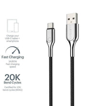 Load image into Gallery viewer, Cygnett Armoured Aramid Fibre 1M USB-C to USB-A USB 2.0 Cable 1