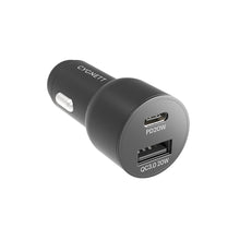 Load image into Gallery viewer, Cygnett Dual Port Car Charger 20W USB-C PD &amp; 20W QC 3.0 - Black