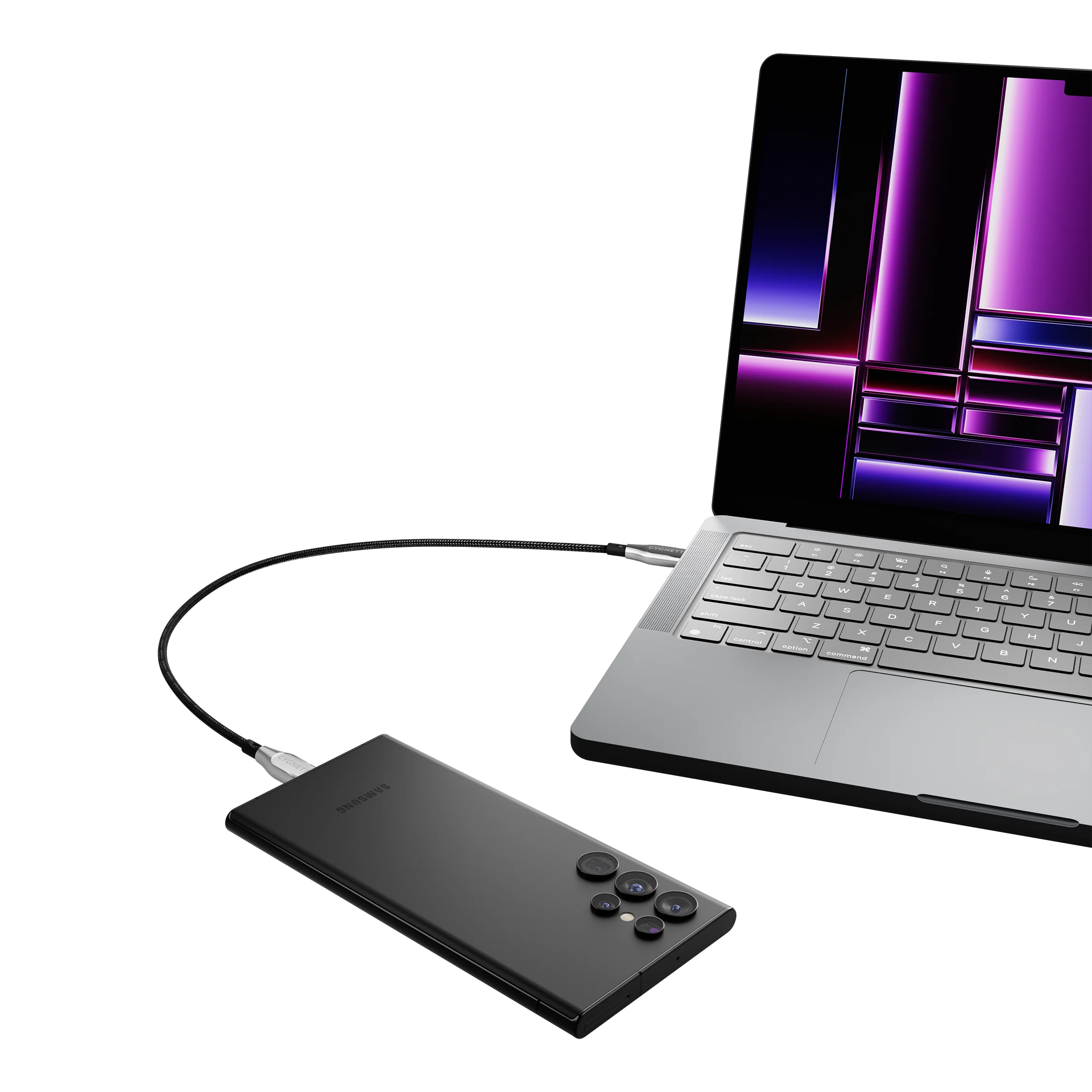 Cygnett Armoured Double Braided Cable 1M USB-C to USB-C 100W Fast Charge