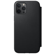 Load image into Gallery viewer, Nomad Rugged Leather Folio Case w/ Magsafe For iPhone 12 Pro Max - Black - Mac Addict