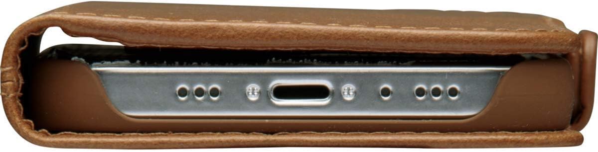 Dbramante1928 Copenhagen Slim Leather Folio Case iPhone 12 / 12 Pro Tan with FREE SCREEN GUARD