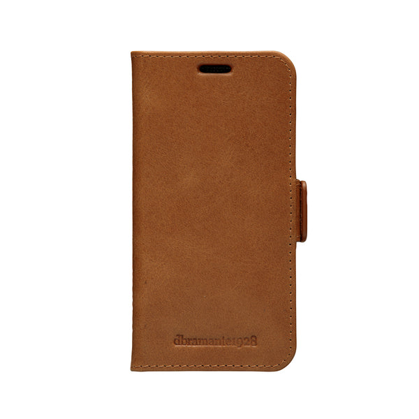 Dbramante1928 Copenhagen Slim Leather Folio Case iPhone 12 Mini - Tan