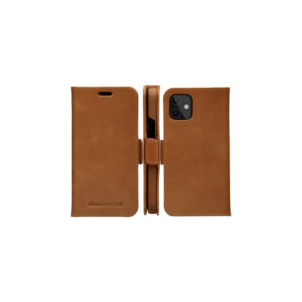 Dbramante1928 Copenhagen Slim Leather Folio Case iPhone 12 Mini - Tan