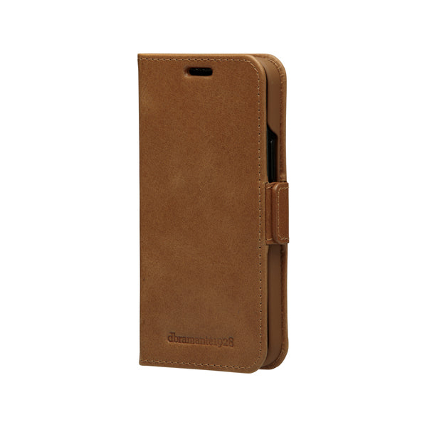 Dbramante1928 Copenhagen Slim Leather Folio Case iPhone 12 Mini - Tan