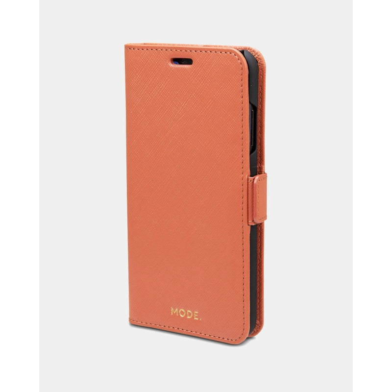 Dbramante1928 Milano Saffiano Leather Folio Case iPhone XS Max - Rusty Rose