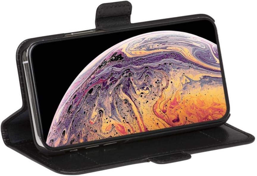 BUNDLE - Dbramante1928 Copenhagen Slim Wallet Case Black & Otterbox Amplify Screen Guard for iPhone 11 Pro