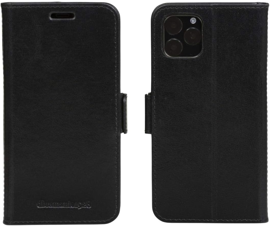 BUNDLE - Dbramante1928 Copenhagen Slim Wallet Case Black & Otterbox Amplify Screen Guard for iPhone 11 Pro