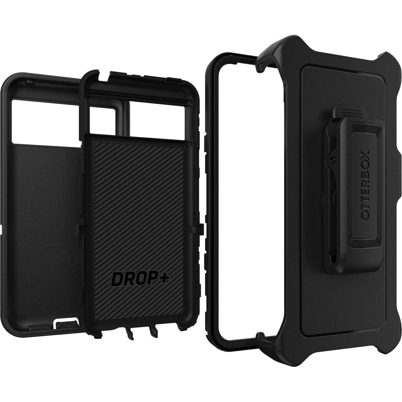 Otterbox Defender Tough Case for Pixel 8 Standard 6.2 inch & Belt Clip - Black