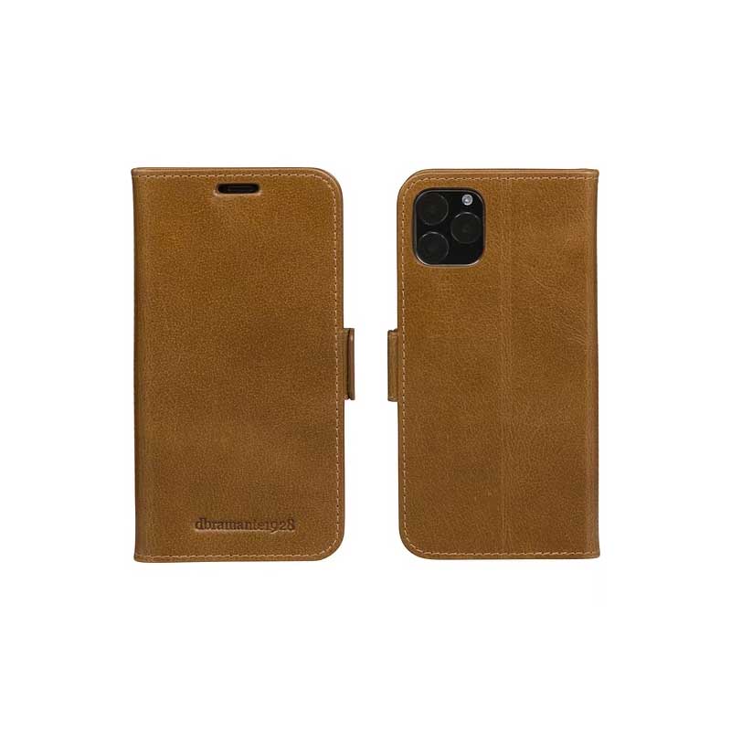 Dbramante1928 Copenhagen Plus Leather Folio Case iPhone 11 Pro / X / XS - Tan (BONUS Screen Protector!!)