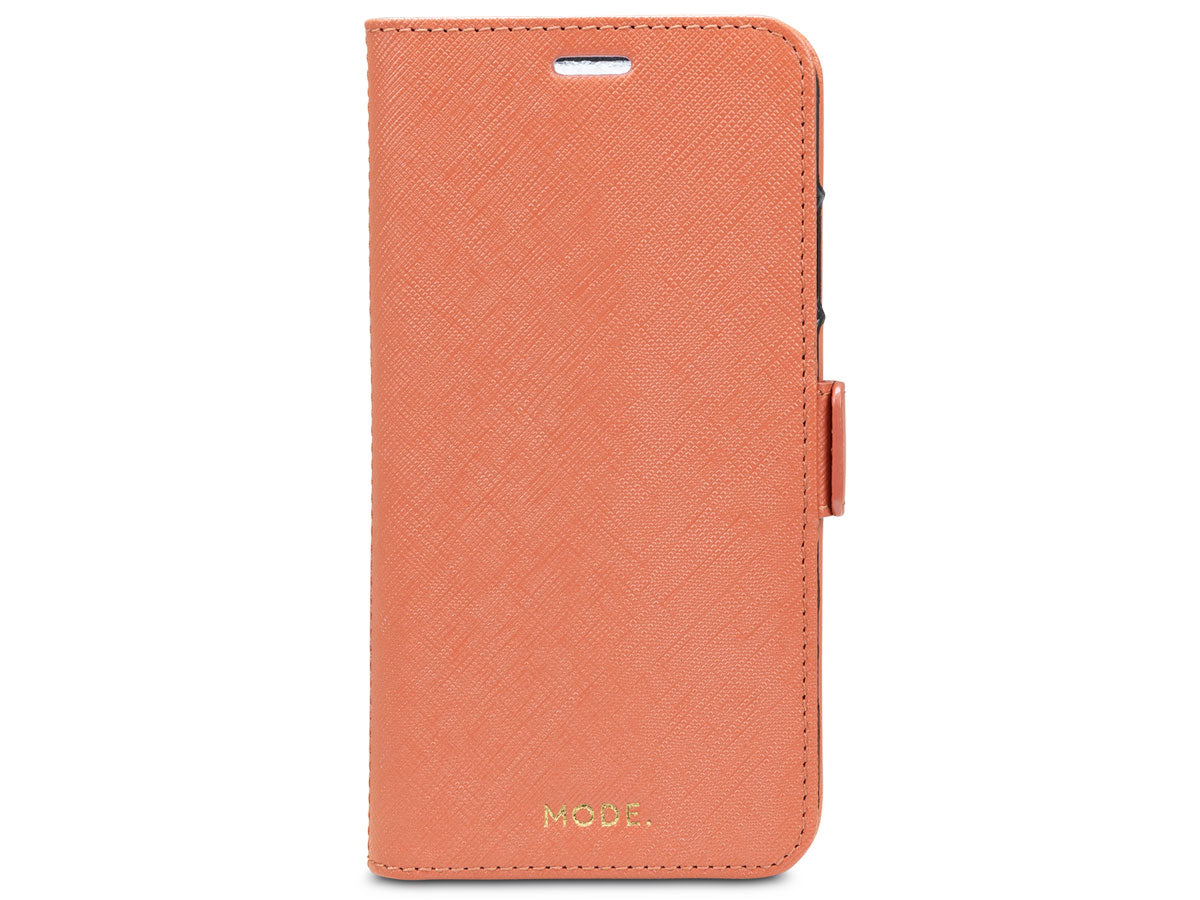 Dbramante1928 New York Leather Folio Case iPhone XS Max -Rusty Rose