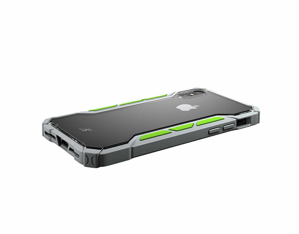 Element Rally Rugged Case for iPhone XsMax - Grey/Lime Clear