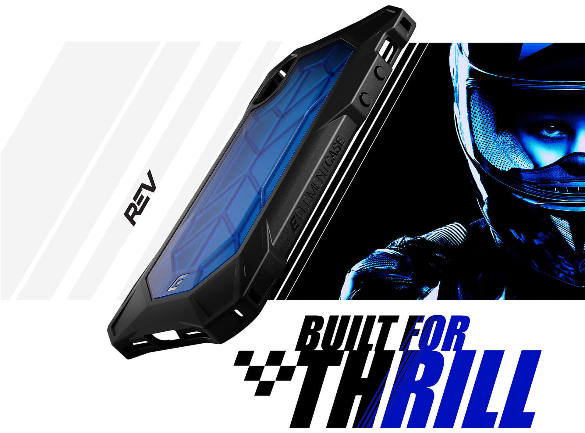 Element Case Rev Tough case for iPhone X / Xs - Blue Black (BONUS Screen Protector!!)