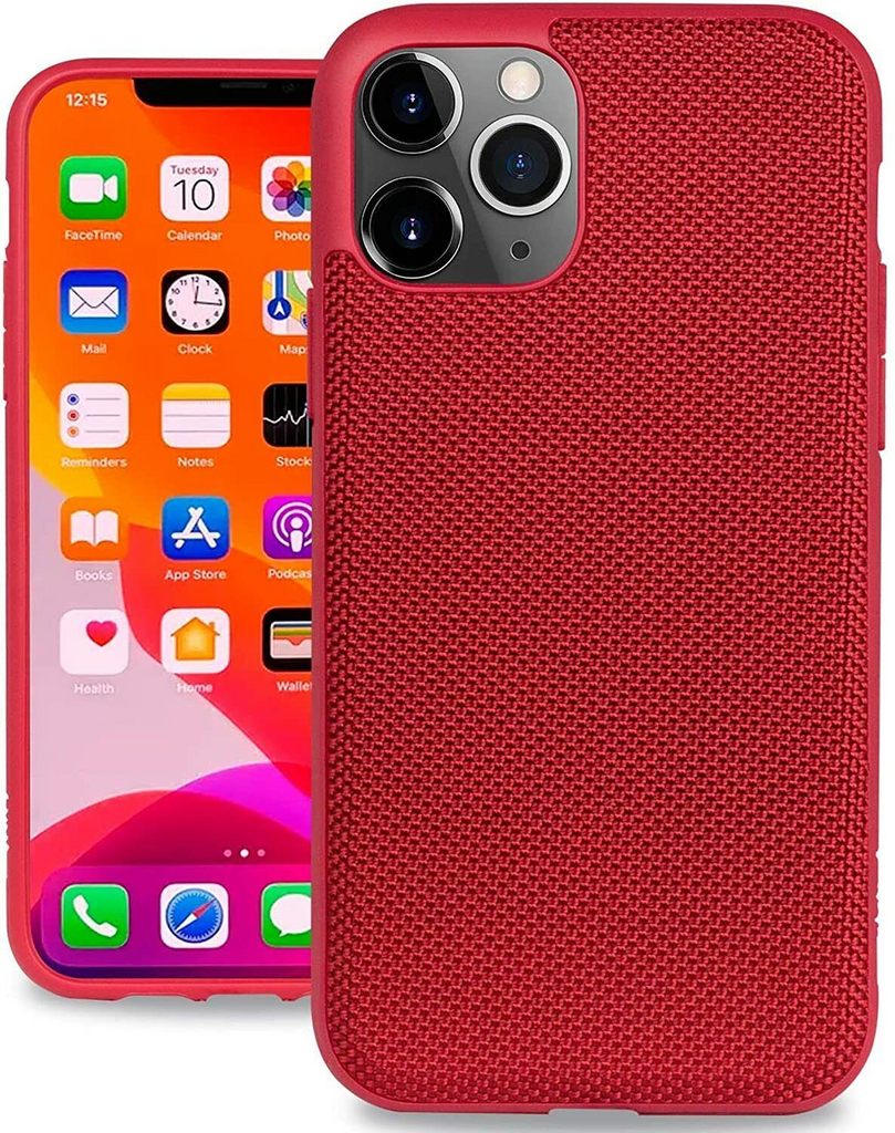 Evutec Aergo Case with Car Vent Mount for iPhone 11 Pro - Ballistic Nylon Red (BONUS Screen Protector!!)