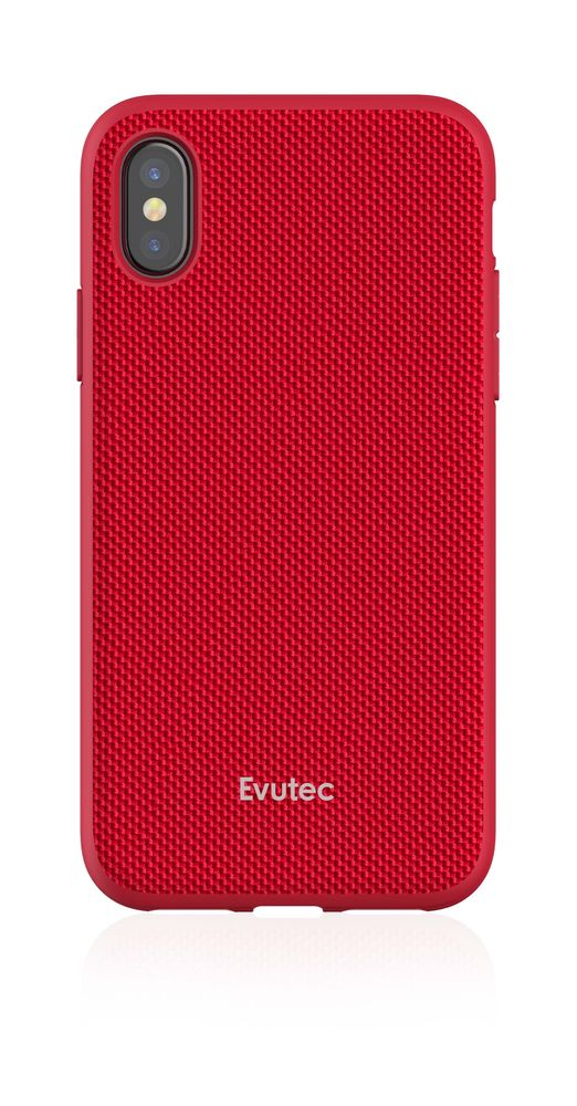 Evutec Aergo Case with Car Vent Mount for iPhone Xs Max - Ballistic Nylon Red