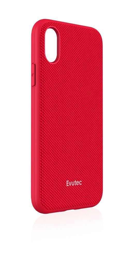 Evutec Aergo Case with Car Vent Mount for iPhone Xs Max - Ballistic Nylon Red