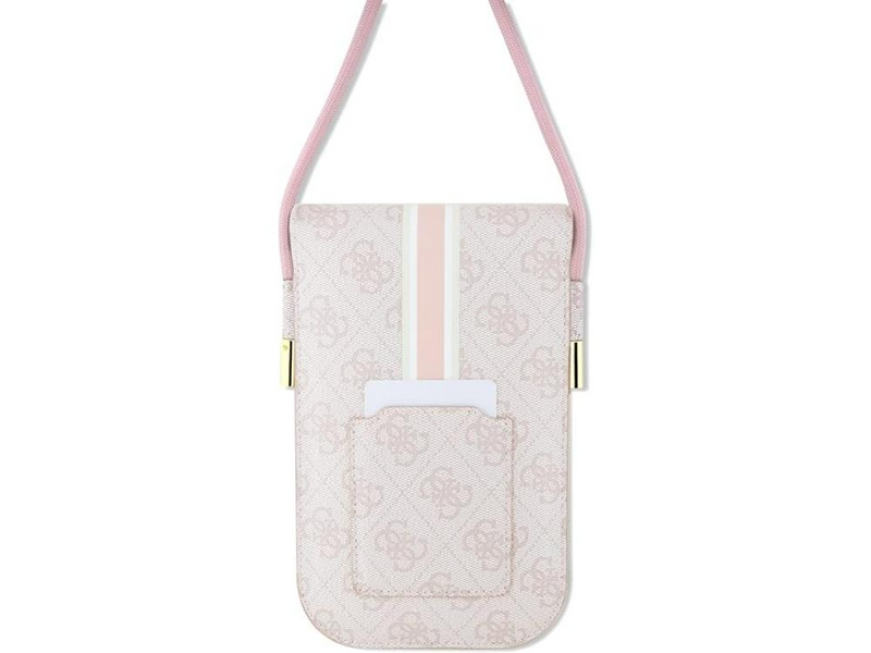 Guess 4G Stripe Phone Bag with Cord - Pink