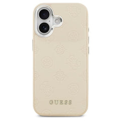 Guess Peony Edition Smooth PU Leather MagSafe Case iPhone 17 – Beige