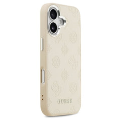 Guess Peony Edition Smooth PU Leather MagSafe Case iPhone 17 – Beige