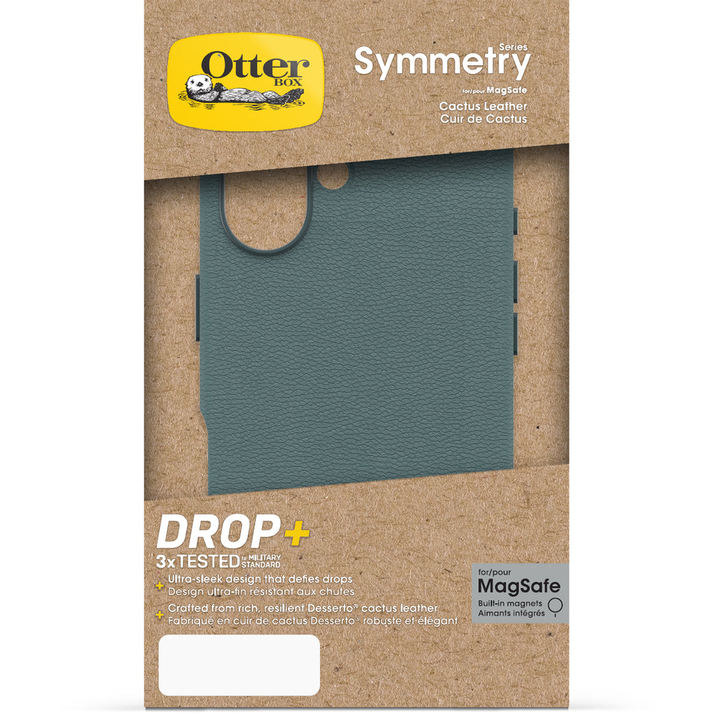 OtterBox Symmetry Cactus Leather Case iPhone 16 Standard 6.1 - Sagebrush Green