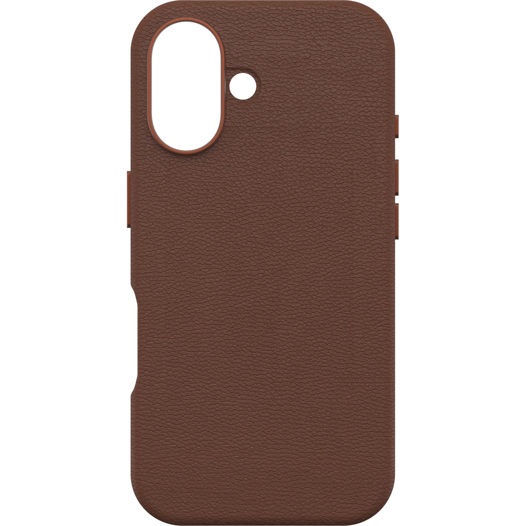 OtterBox Symmetry Cactus Leather Case for iPhone 16 Standard - Rich Adobe Brown