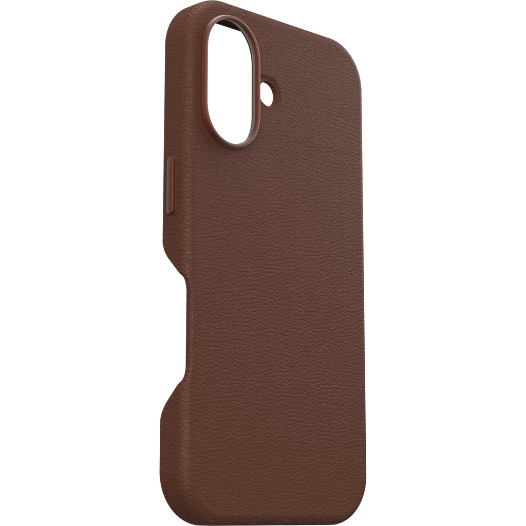 OtterBox Symmetry Cactus Leather Case iPhone 16 Plus 6.7- Rich Adobe Brown