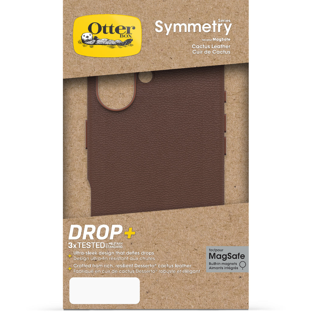 OtterBox Symmetry Cactus Leather Case for iPhone 16 Plus 6.7"- Rich Adobe Brown