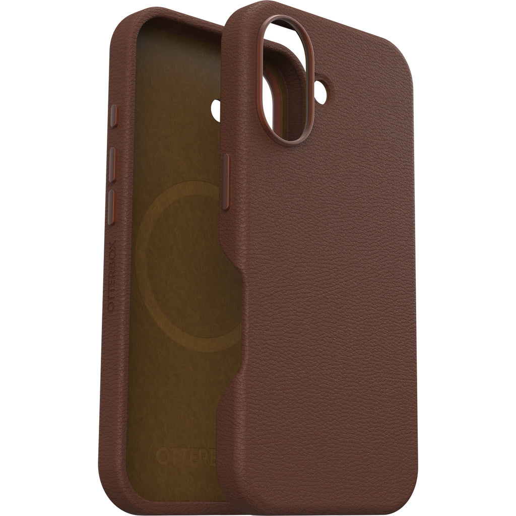 OtterBox Symmetry Cactus Leather Case iPhone 16 Standard 6.1 - Rich Adobe Brown