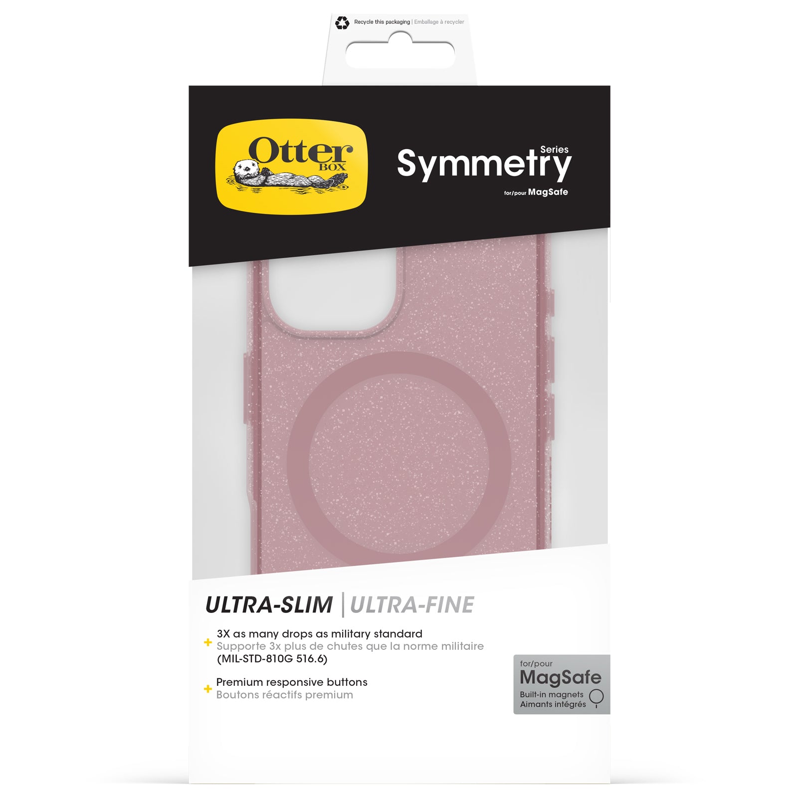 OtterBox Symmetry+ MagSafe iPhone 16 Pro - Foxberry Pink