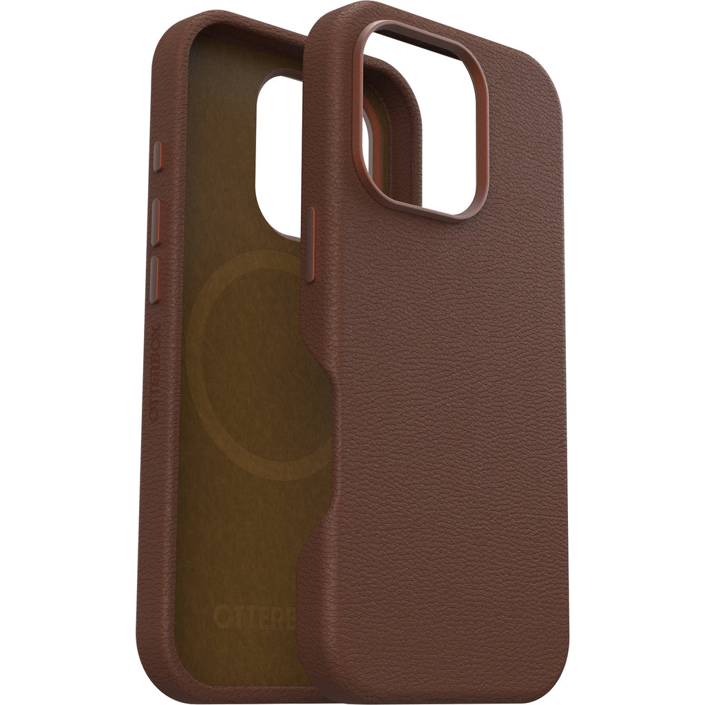 OtterBox Symmetry Cactus Leather Case for iPhone 16 Pro - Rich Adobe Brown