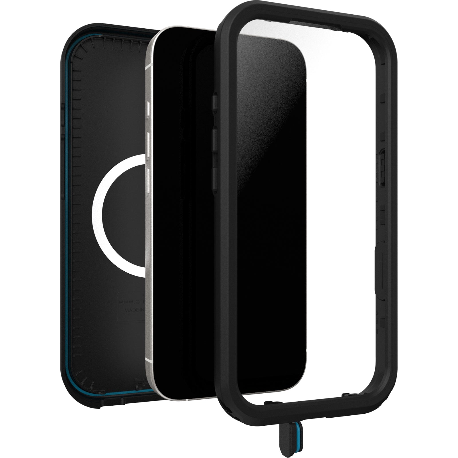 otterbox fre magsafe case for iphone 17 standard black camera button