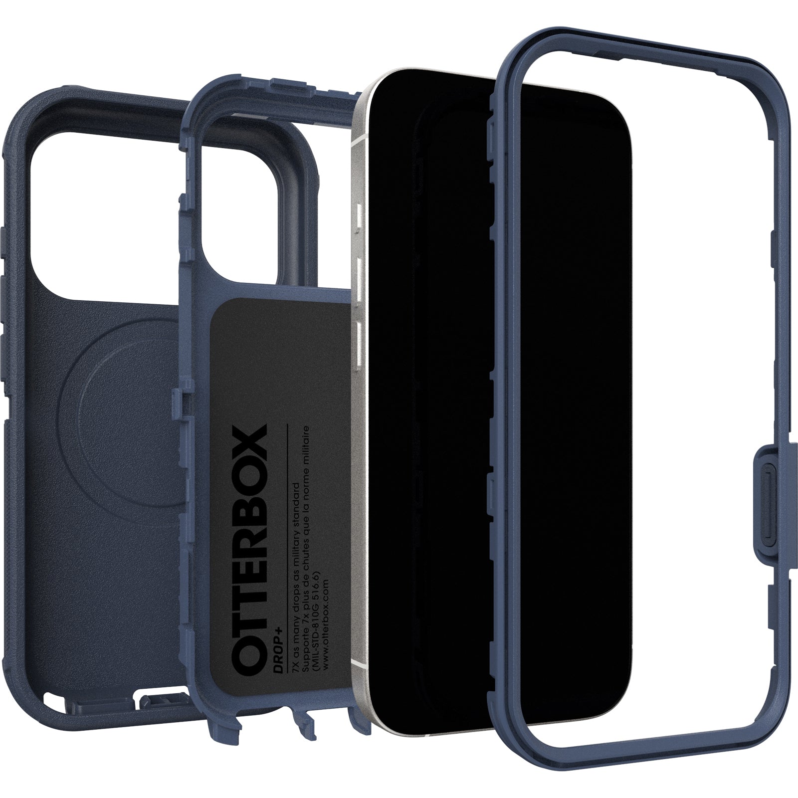 otterbox defender case for iphone 17 pro blue lifestyle shot