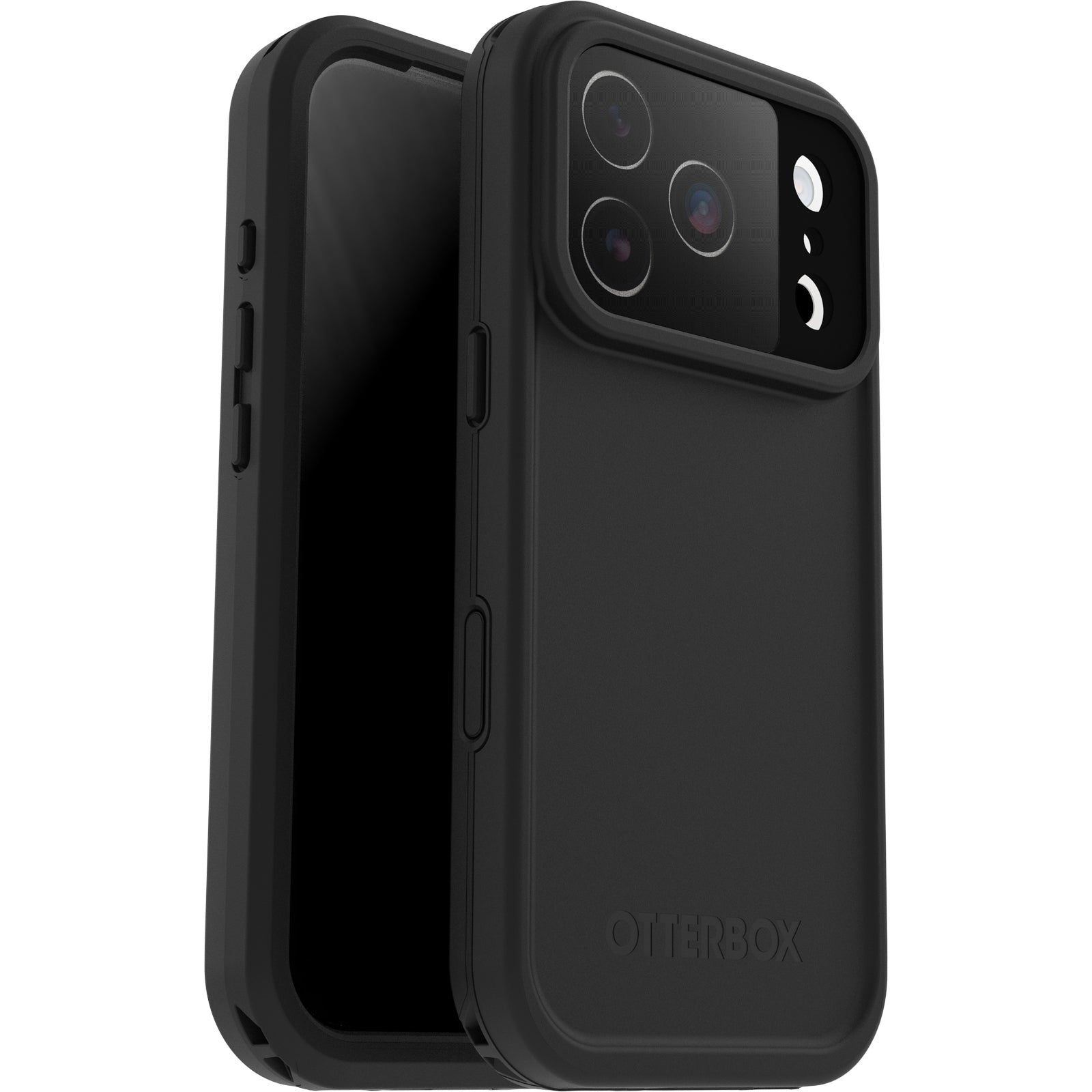 otterbox fre case for iphone 17 pro black front view
