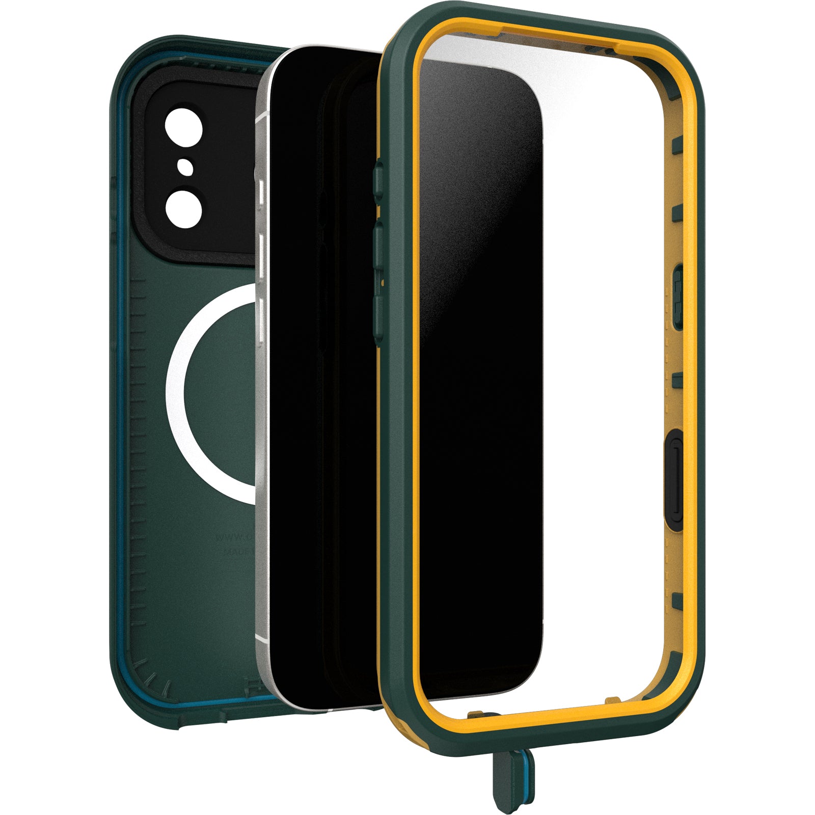 otterbox fre case for iphone 17 pro green camera button