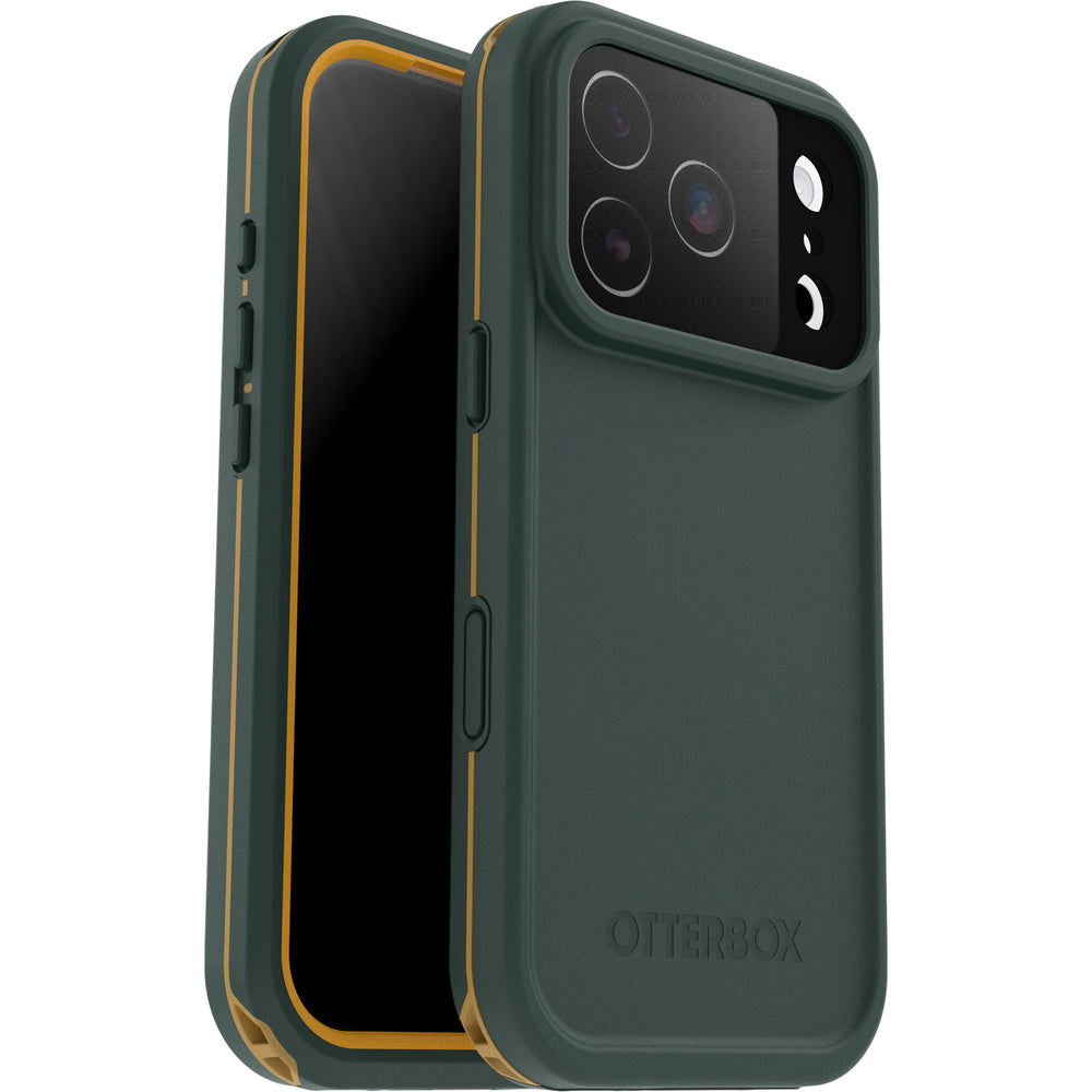 otterbox fre case for iphone 17 pro green front view