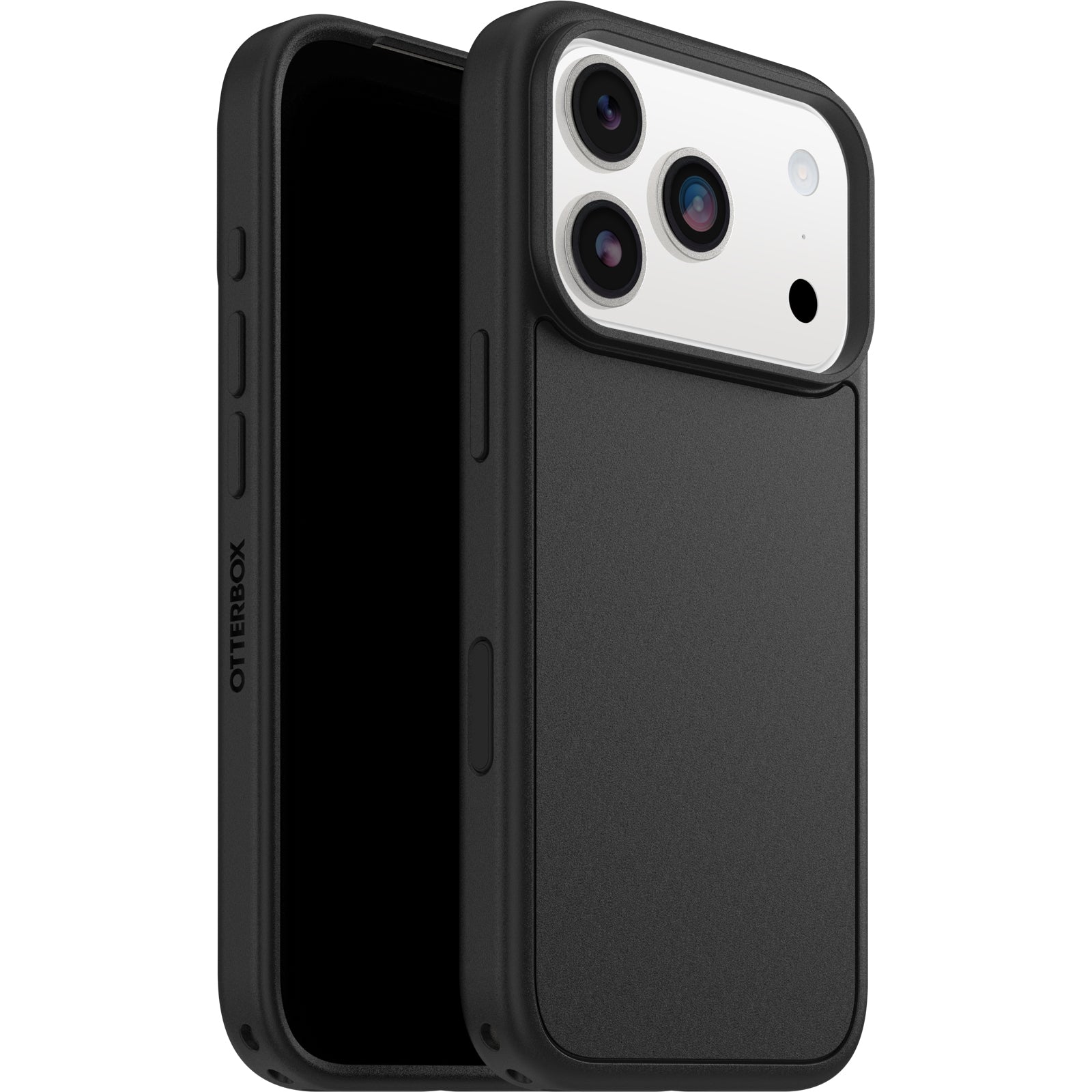 otterbox symmetry case for iphone 17 pro black sleek front view