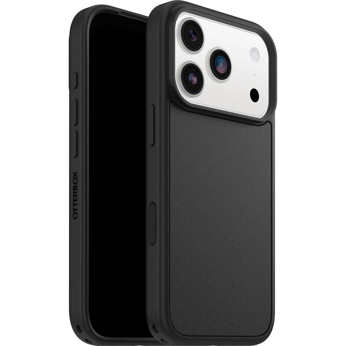 otterbox symmetry case for iphone 17 pro black sleek front view