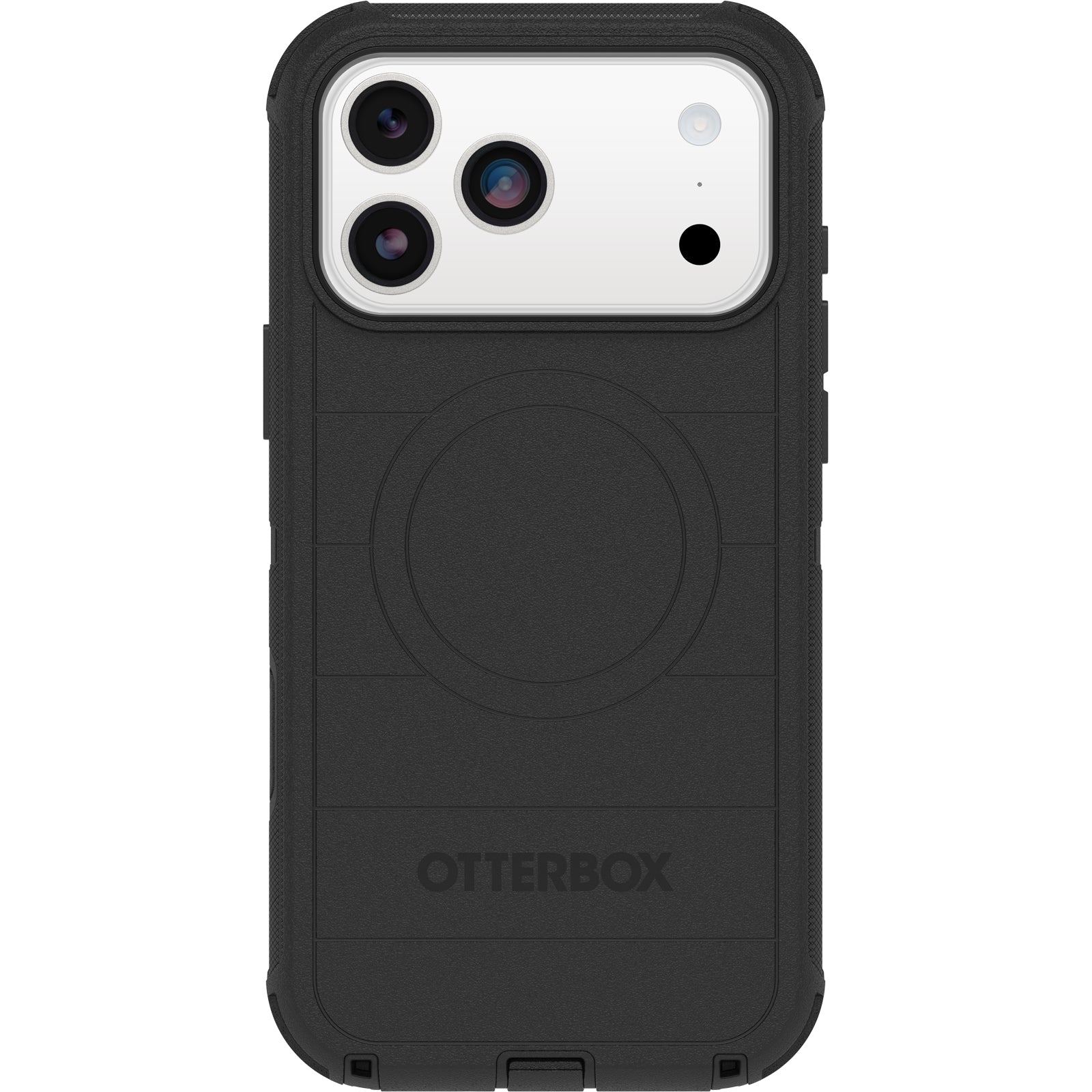 otterbox defender case for iphone 17 pro max black camera button