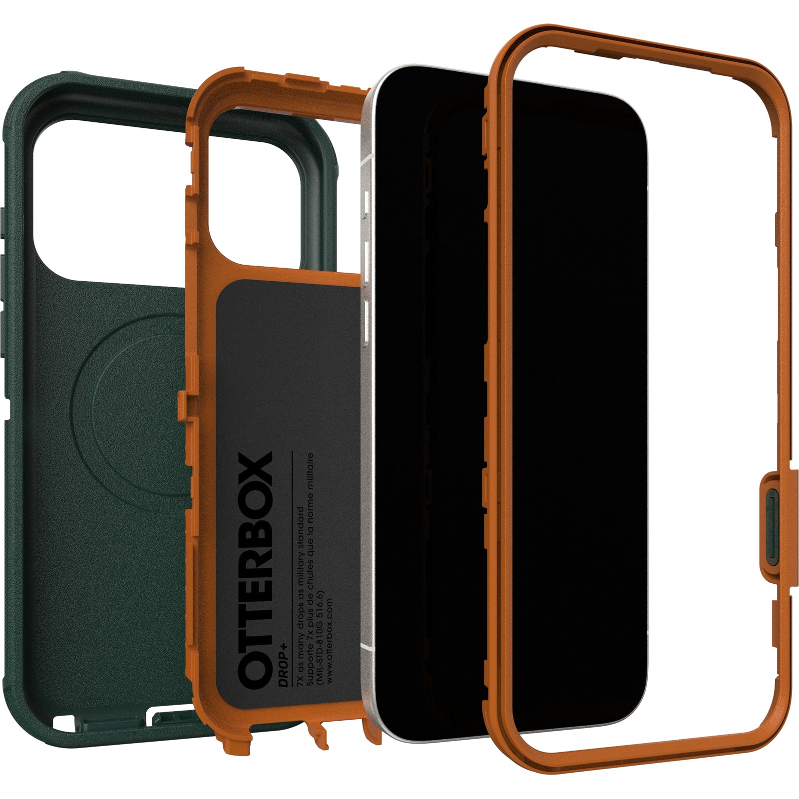 otterbox defender case for iphone 17 pro max green grippy sides