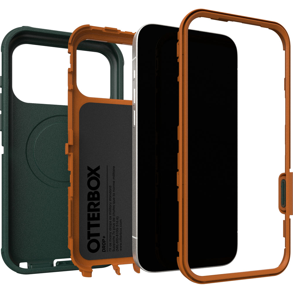otterbox defender case for iphone 17 pro max green grippy sides